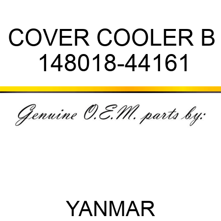 COVER, COOLER B 148018-44161