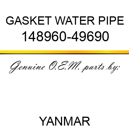 GASKET, WATER PIPE 148960-49690