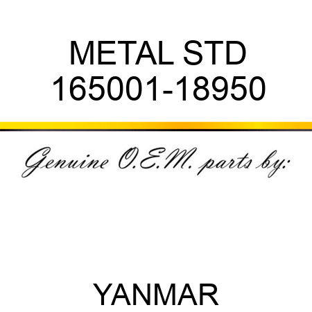 METAL, STD 165001-18950