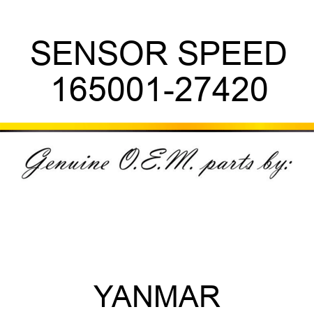 SENSOR, SPEED 165001-27420