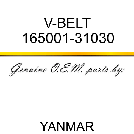 V-BELT 165001-31030
