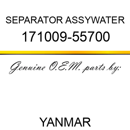 SEPARATOR ASSY,WATER 171009-55700