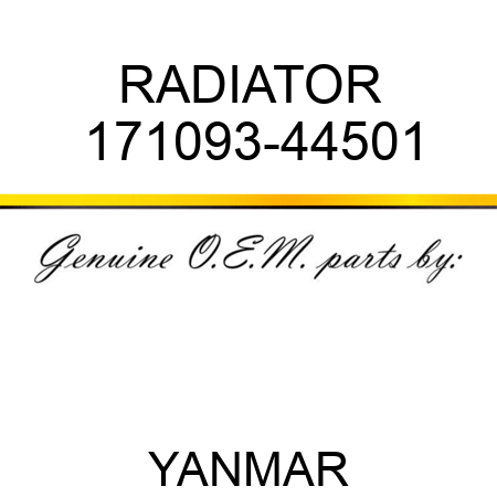 RADIATOR 171093-44501