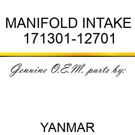 MANIFOLD, INTAKE 171301-12701