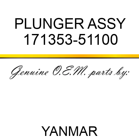 PLUNGER ASSY 171353-51100
