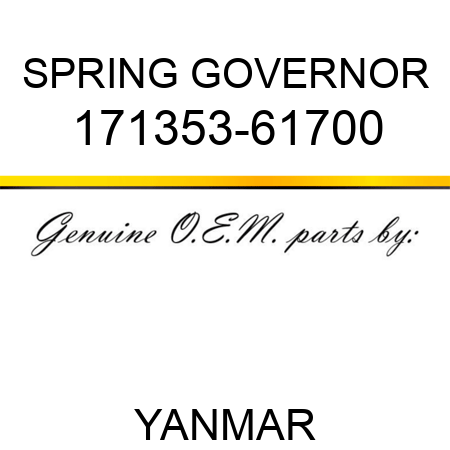 SPRING, GOVERNOR 171353-61700