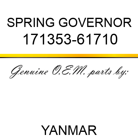 SPRING, GOVERNOR 171353-61710
