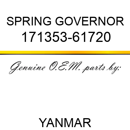 SPRING, GOVERNOR 171353-61720