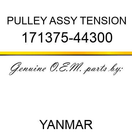 PULLEY ASSY, TENSION 171375-44300