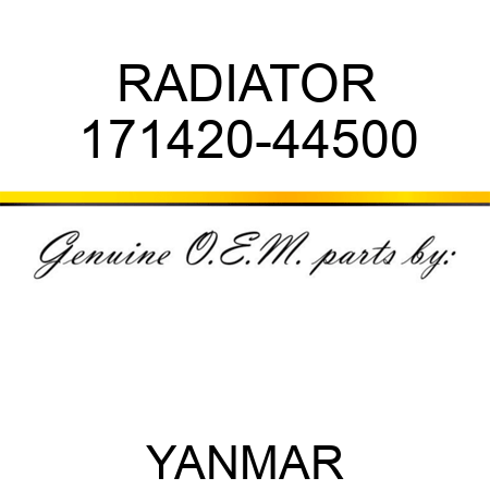 RADIATOR 171420-44500