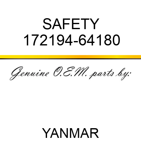 SAFETY 172194-64180