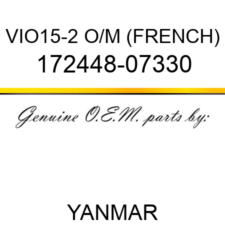 VIO15-2 O/M (FRENCH) 172448-07330