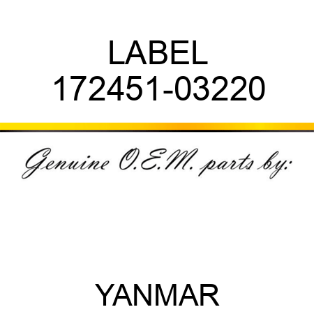 LABEL 172451-03220