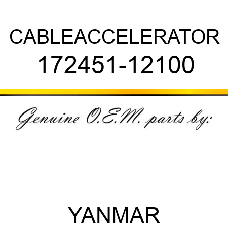 CABLE,ACCELERATOR 172451-12100