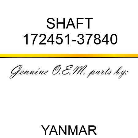 SHAFT 172451-37840