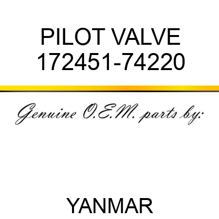 PILOT VALVE 172451-74220