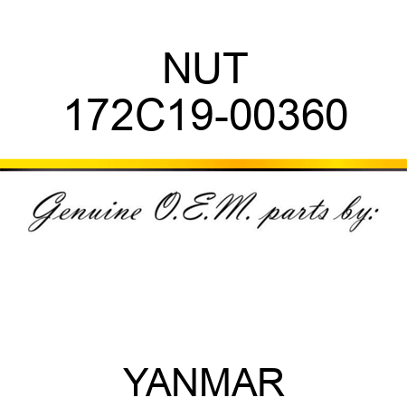 NUT 172C19-00360