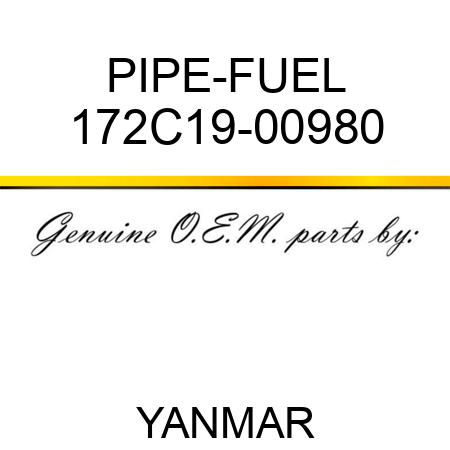 PIPE-FUEL 172C19-00980
