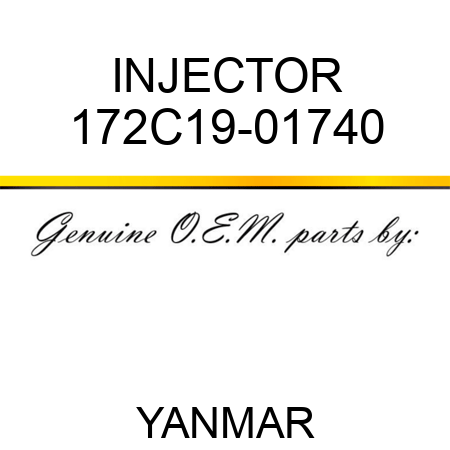 INJECTOR 172C19-01740