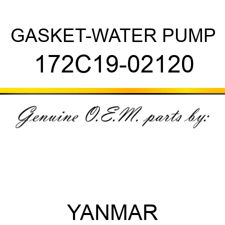 GASKET-WATER PUMP 172C19-02120