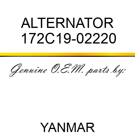 ALTERNATOR 172C19-02220