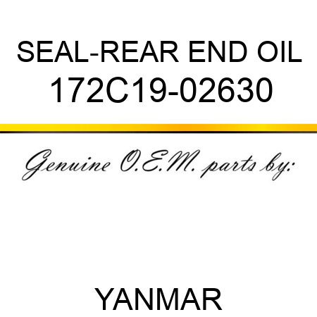 SEAL-REAR END OIL 172C19-02630