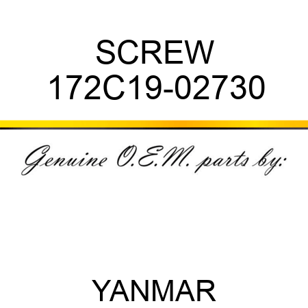 SCREW 172C19-02730