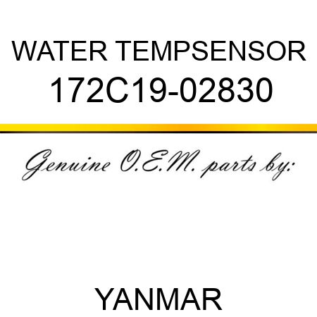 WATER TEMPSENSOR 172C19-02830