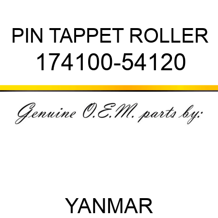 PIN, TAPPET ROLLER 174100-54120