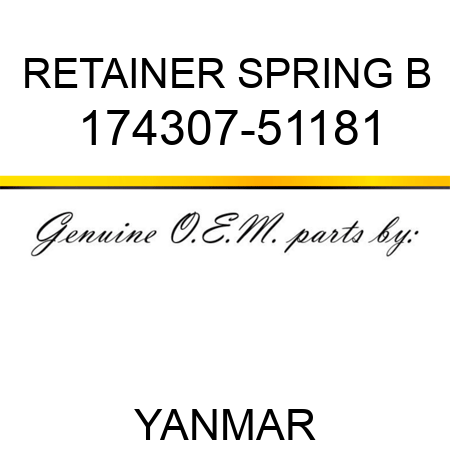RETAINER, SPRING B 174307-51181