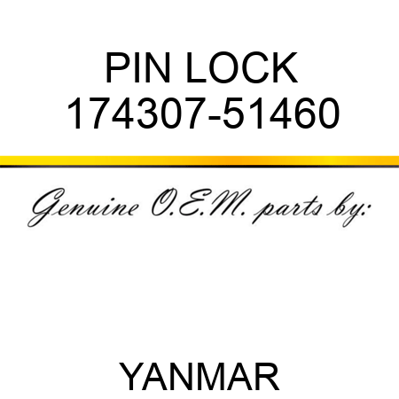 PIN, LOCK 174307-51460