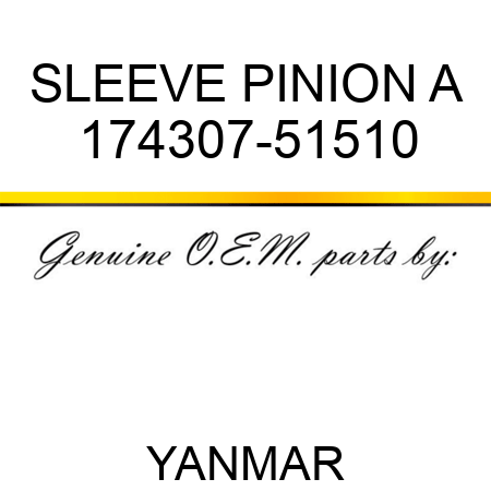 SLEEVE, PINION A 174307-51510