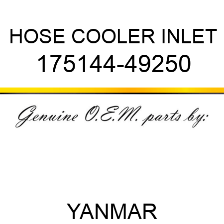 HOSE, COOLER INLET 175144-49250