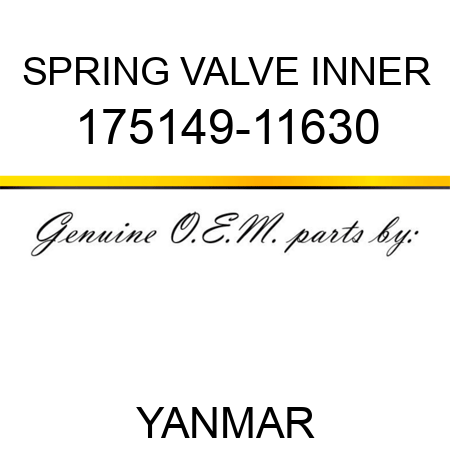 SPRING, VALVE INNER 175149-11630