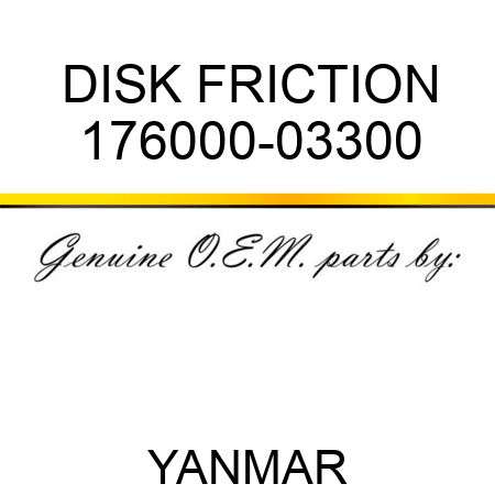DISK, FRICTION 176000-03300