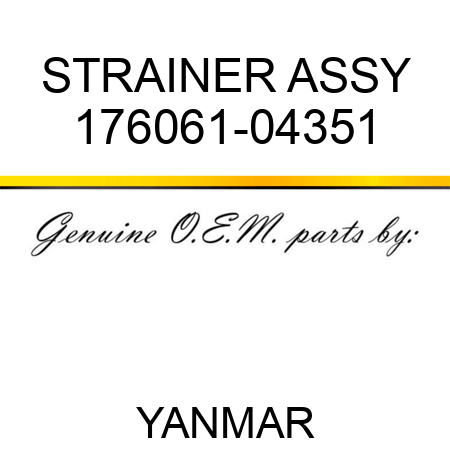 STRAINER ASSY 176061-04351