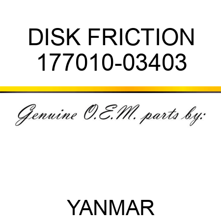 DISK, FRICTION 177010-03403