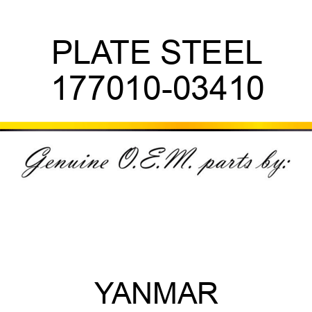 PLATE, STEEL 177010-03410