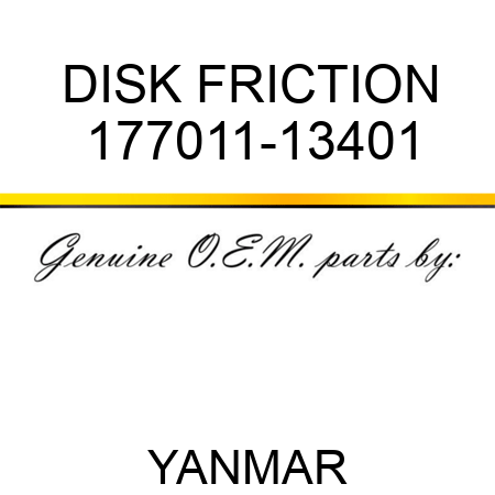DISK, FRICTION 177011-13401