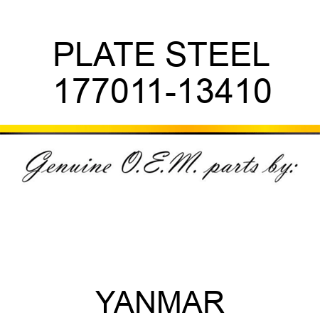 PLATE, STEEL 177011-13410