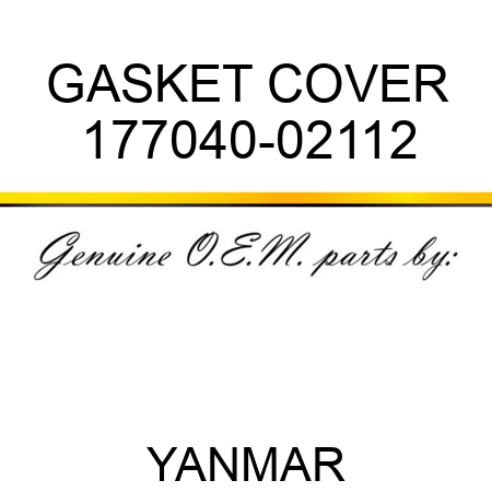 GASKET, COVER 177040-02112