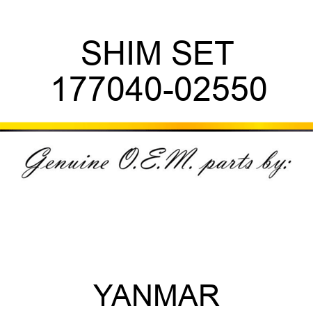 SHIM SET 177040-02550