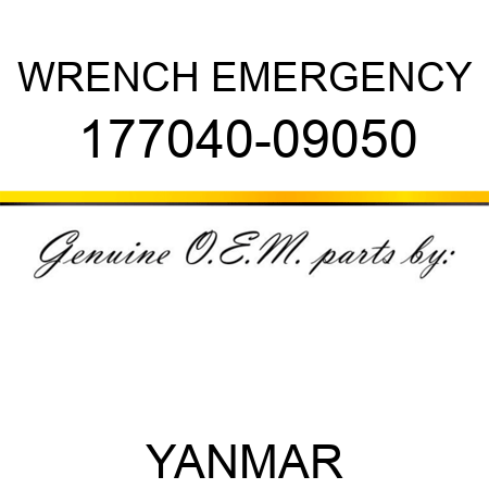 WRENCH, EMERGENCY 177040-09050