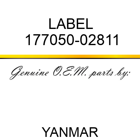 LABEL 177050-02811