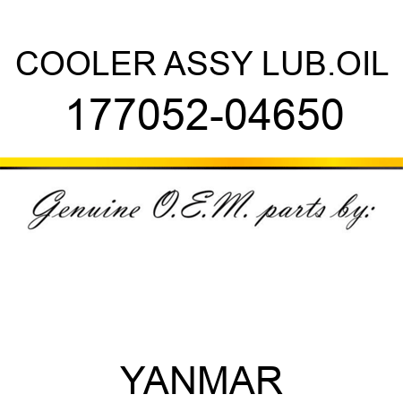 COOLER ASSY, LUB.OIL 177052-04650