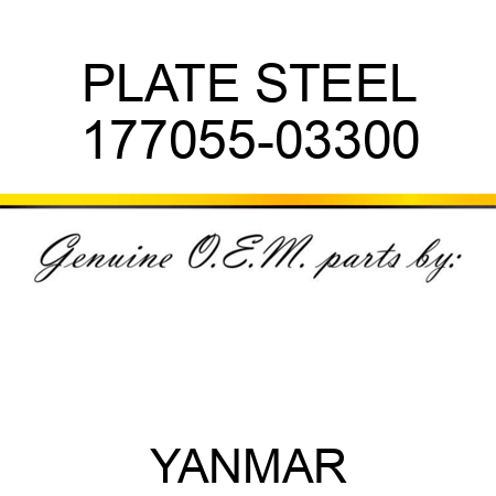 PLATE, STEEL 177055-03300