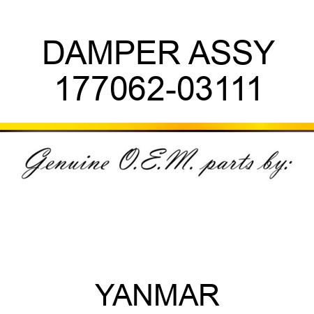 DAMPER ASSY 177062-03111
