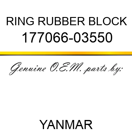 RING, RUBBER BLOCK 177066-03550