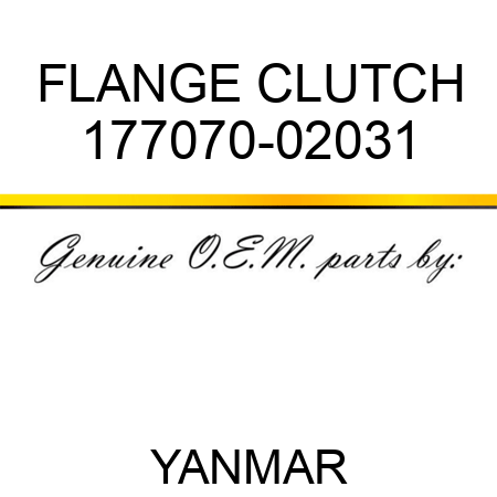 FLANGE, CLUTCH 177070-02031