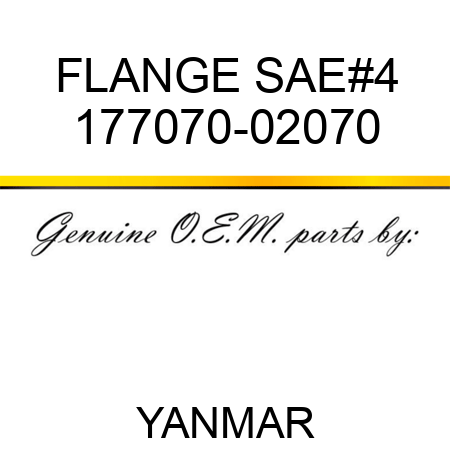 FLANGE, SAE#4 177070-02070
